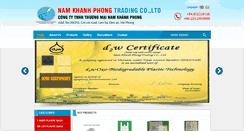 Desktop Screenshot of namkhanhphongco.com